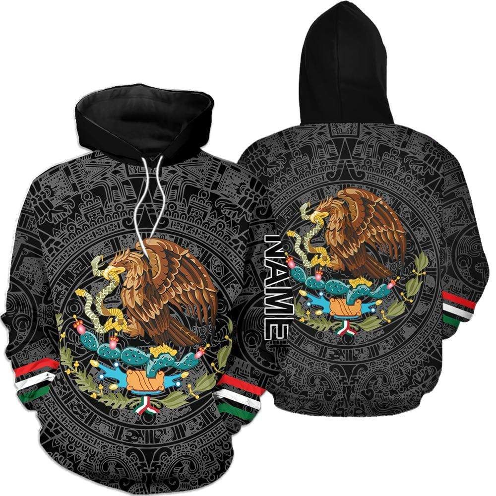 Personalized Custom Name Mexico Aztec Pattern Hoodie 3D All Over Print