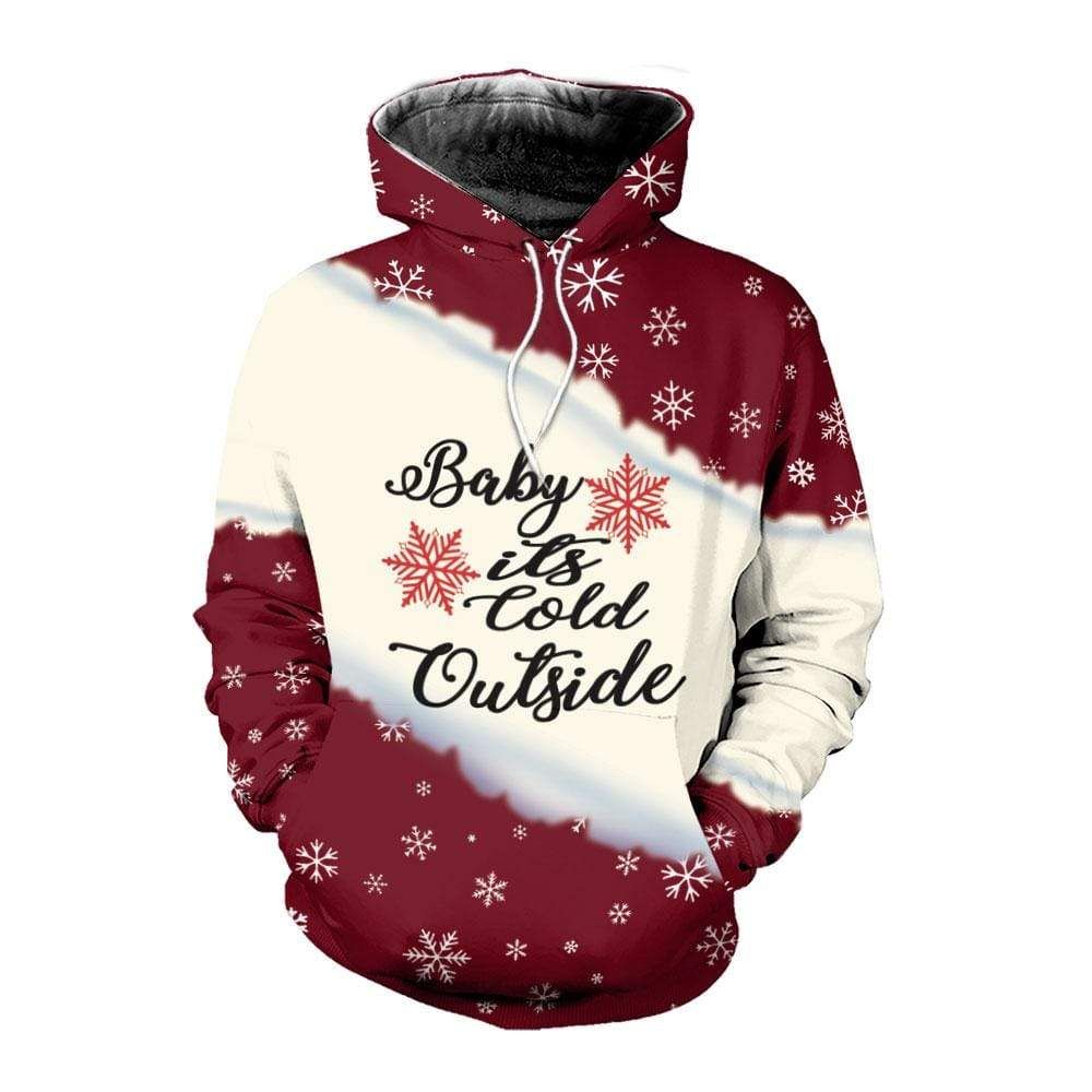 It'S Cold Outside Snowflakes Hoodie 3D All Over Print