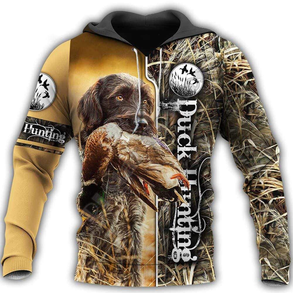 Duck Hunting With Dog Lover Hoodie 3D All Over Print