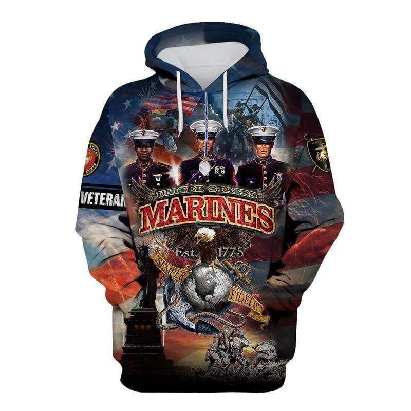 Soldier Us Army Marine Corps Hoodie 3D All Over Print