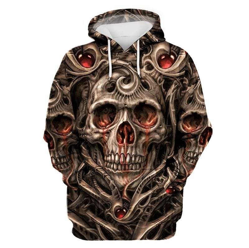 Cool Style Skull Art 3D All Over Printed Hoodie
