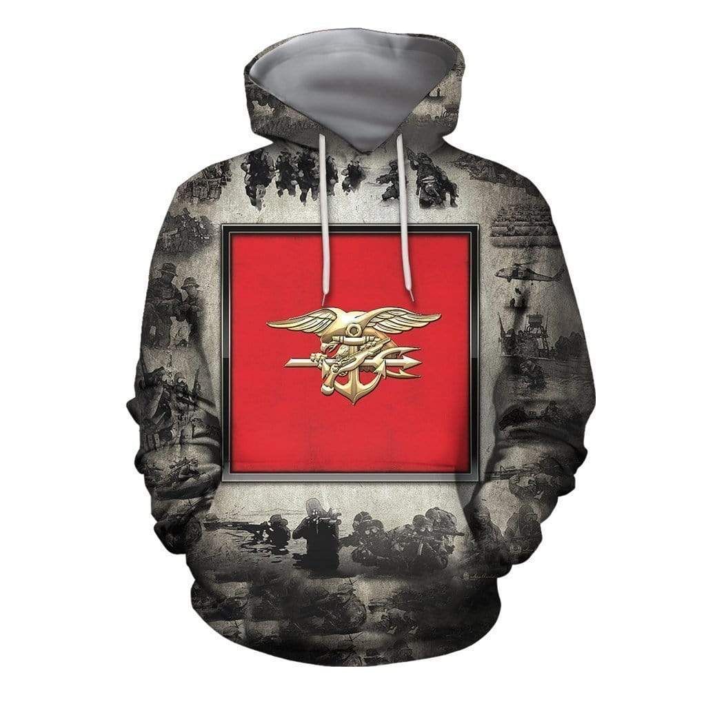 Military Insignia Hoodie 3D All Over Print