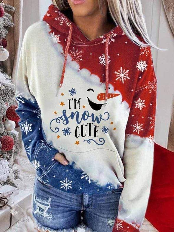 Christmas I'M Snow Cute Snowman 3D All Over Printed Hoodie Sweater
