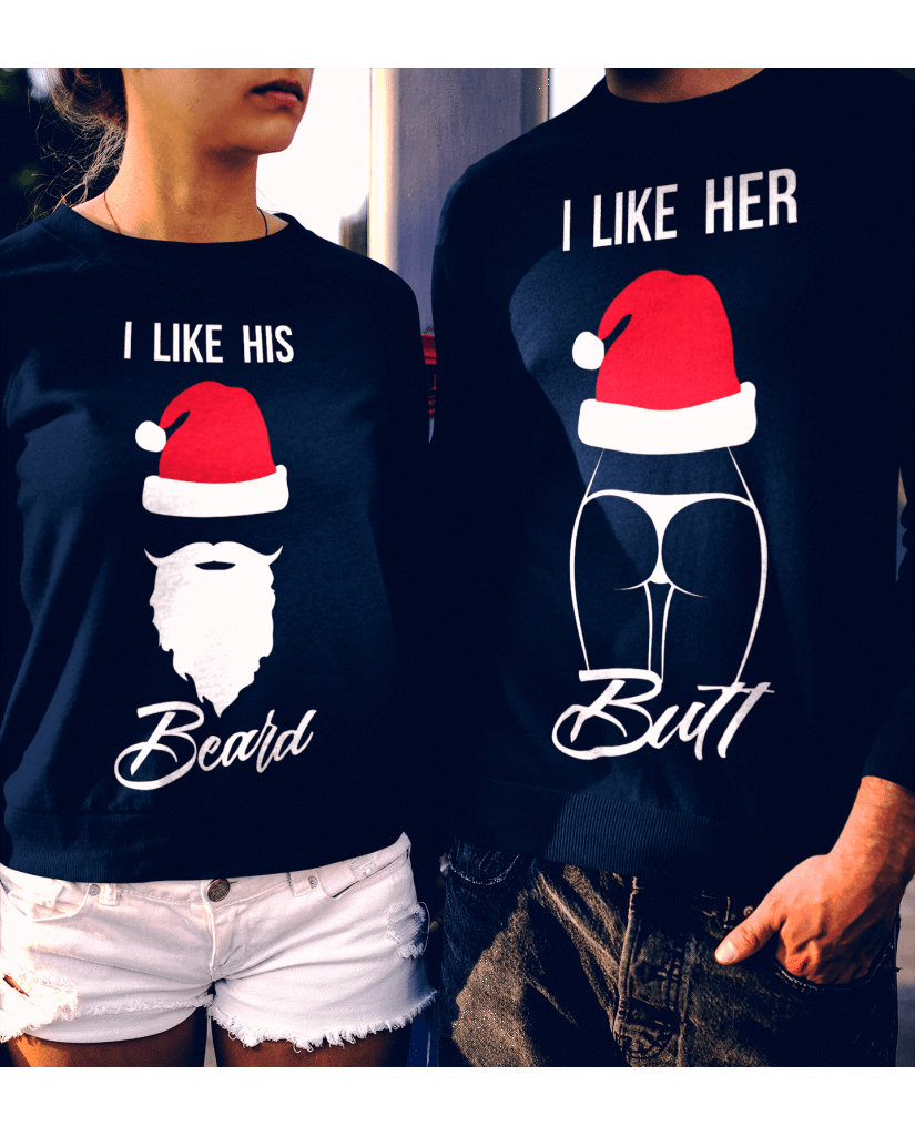 Funny Santa Christmas Couple Sweatshirt T-Shirt Hoodie