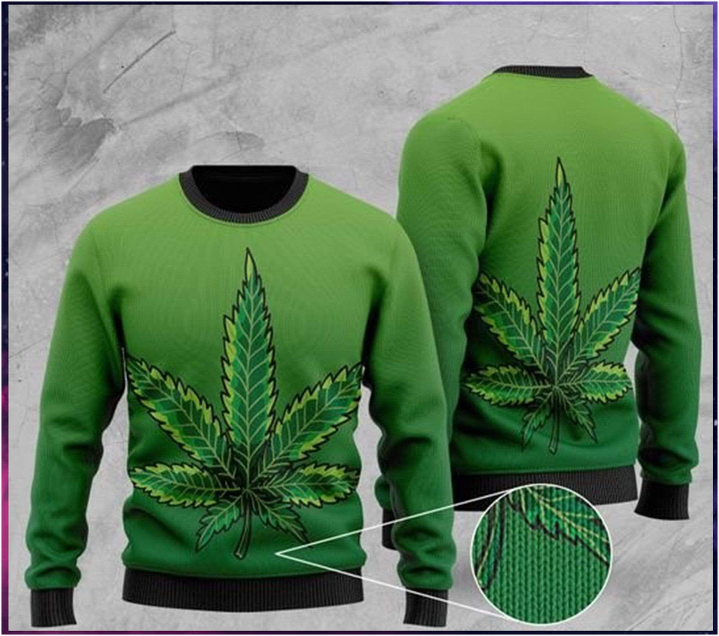 Marijuana Canabis Weed 3D Over Printed Hoodie Shirt