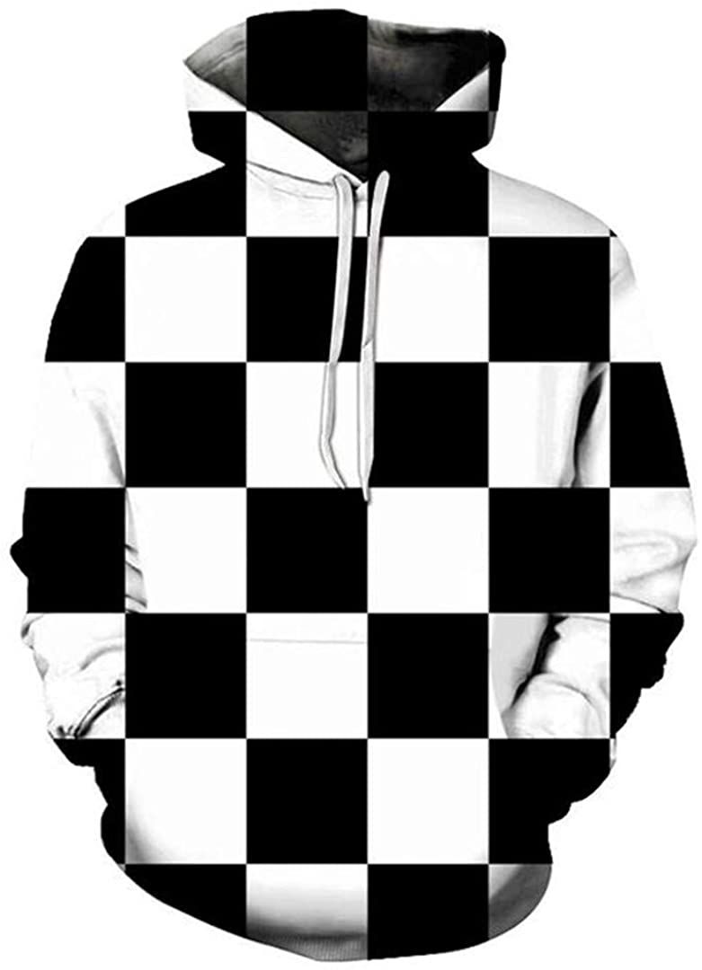 Black White Chess Unisex Hoodie All Over Print