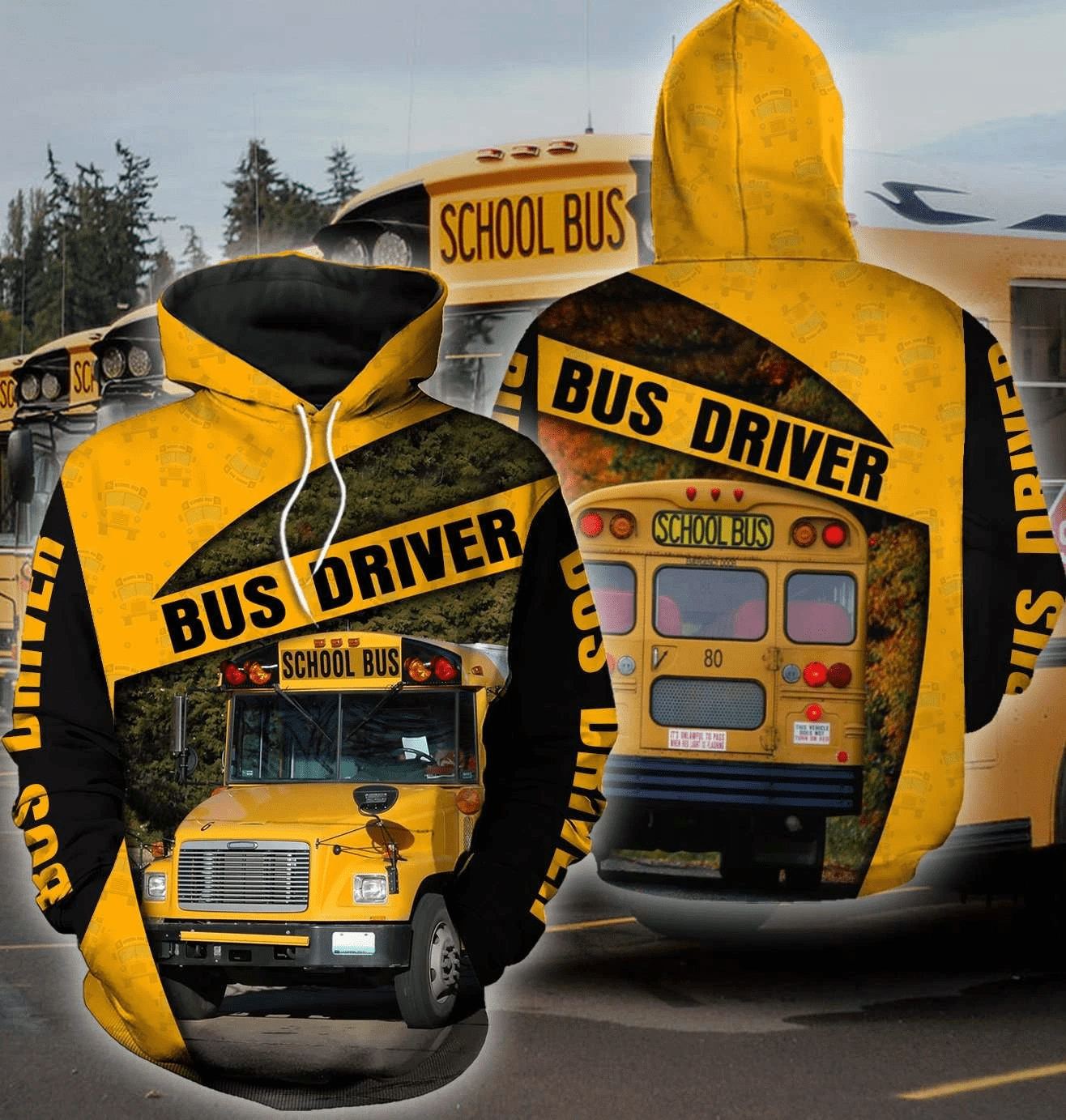 Bus Driver Hoodie 3D All Over Print