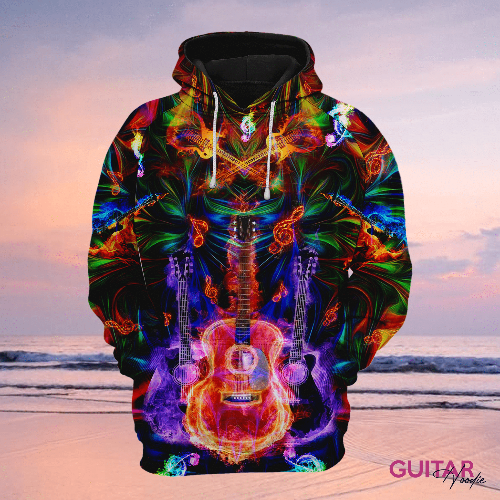Amazing Guitar Unisex Hoodie 3D All Over Print