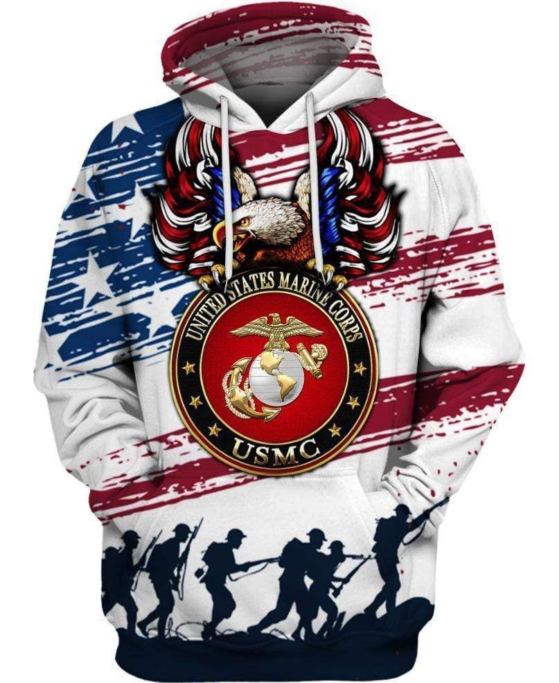 US Marine Corps Veteran Hoodie 3D All Over Print