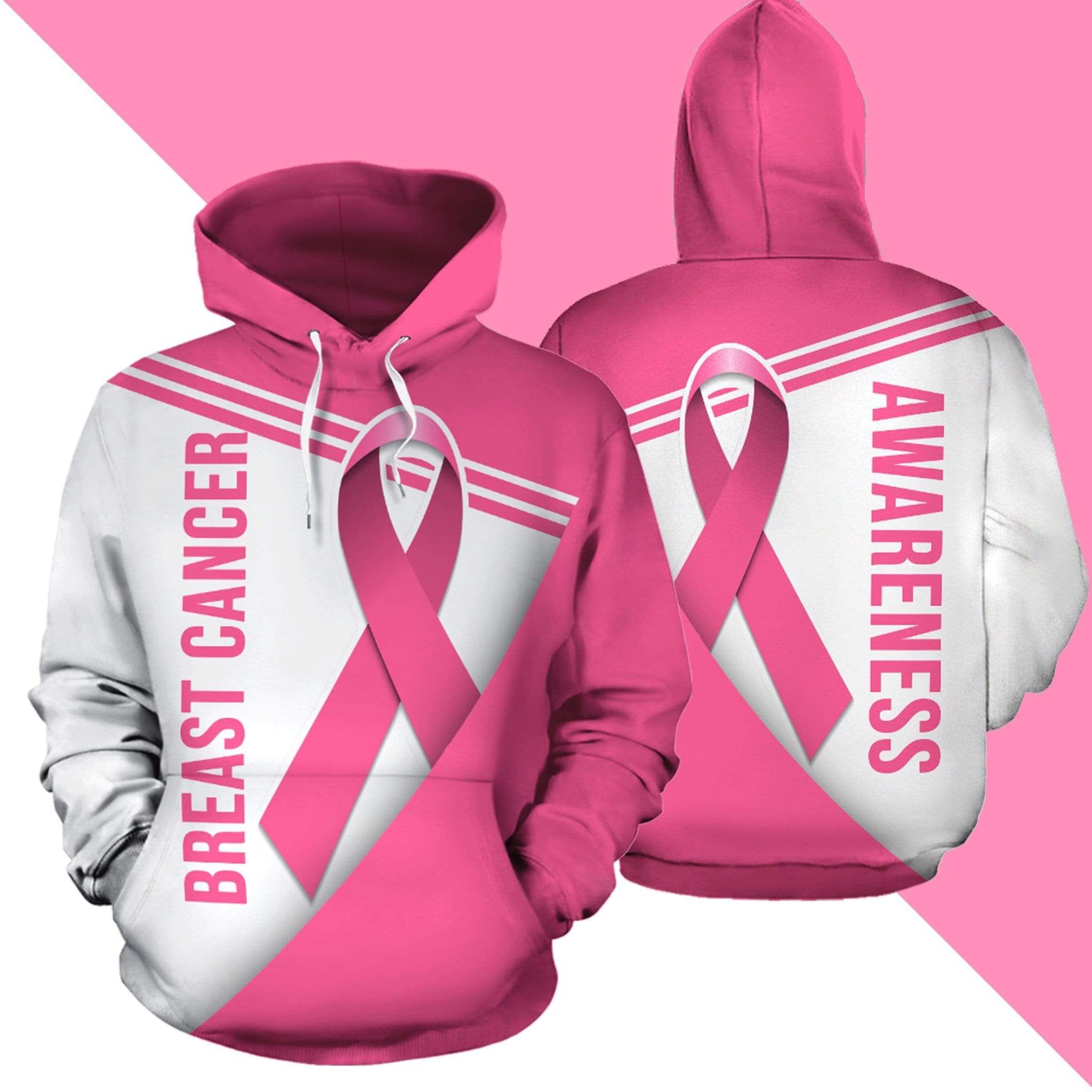 Breast Cancer Pink Ribbon Hoodie 3D All Over Print