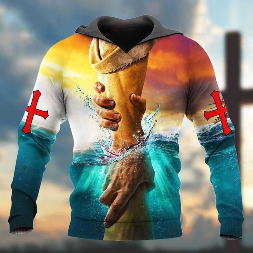 Jesus Save Me Hold My Hand Hoodie 3D All Over Print