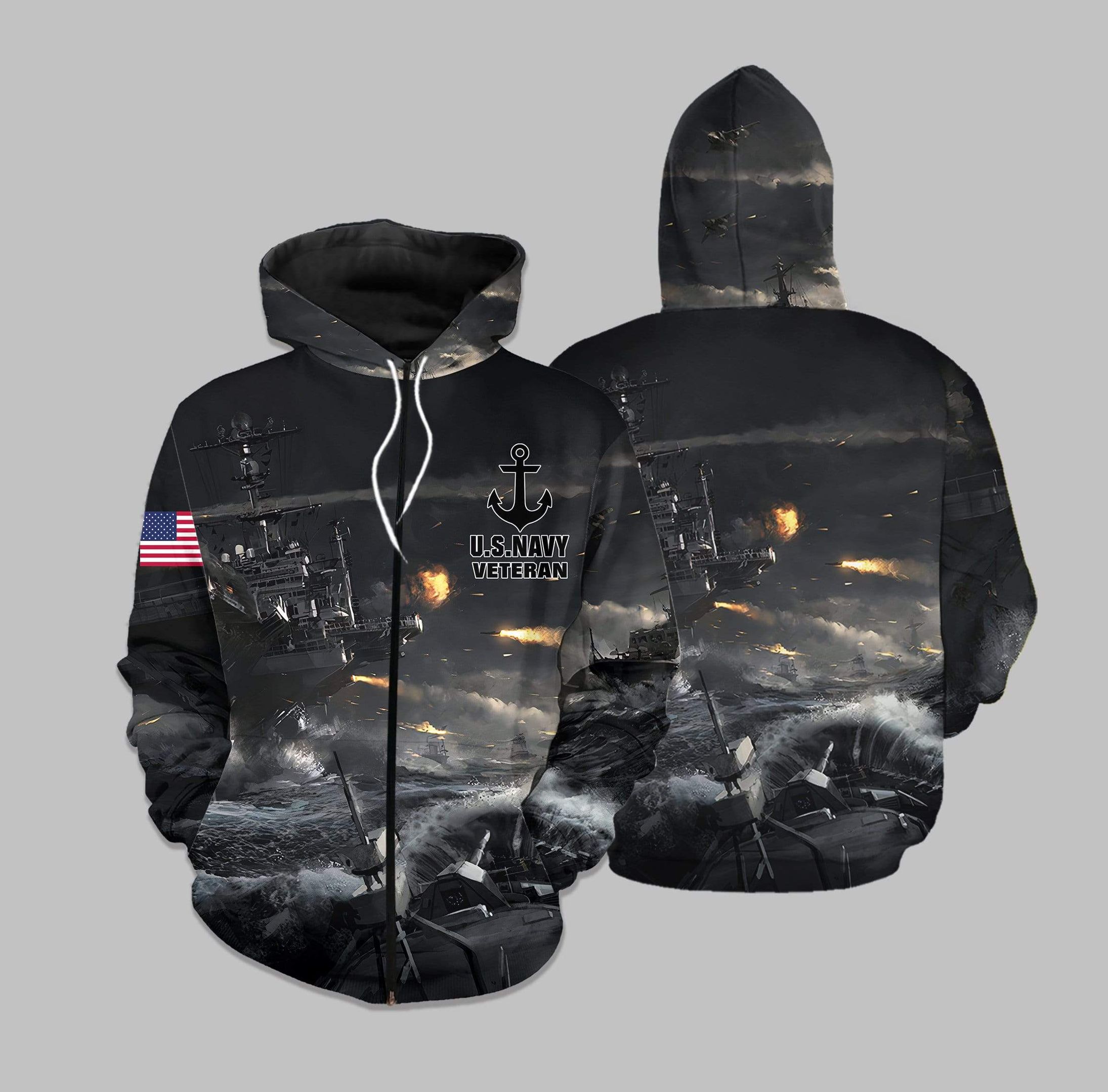 Us Navy Fight Hoodie 3D All Over Print