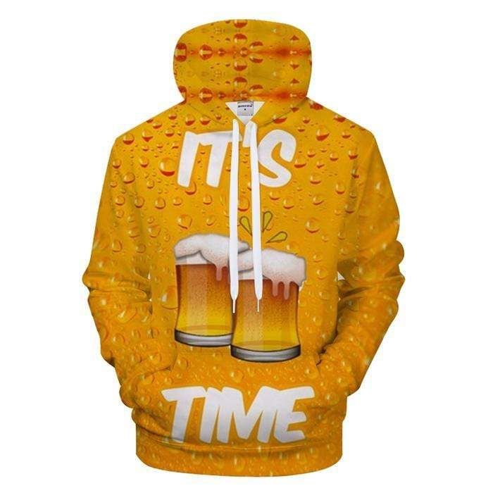 It'S Beer Time Christmas New Year Hoodie 3D All Over Print