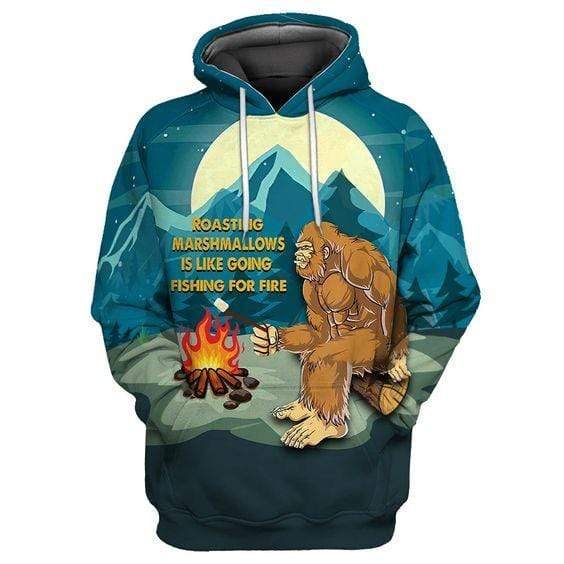 Camping Chill Bigfoot Hoodie 3D All Over Print