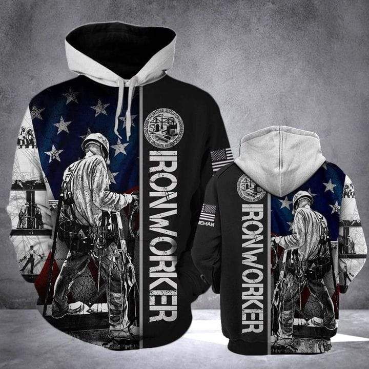 Amazing Ironworker B&W Hoodie 3D All Over Print