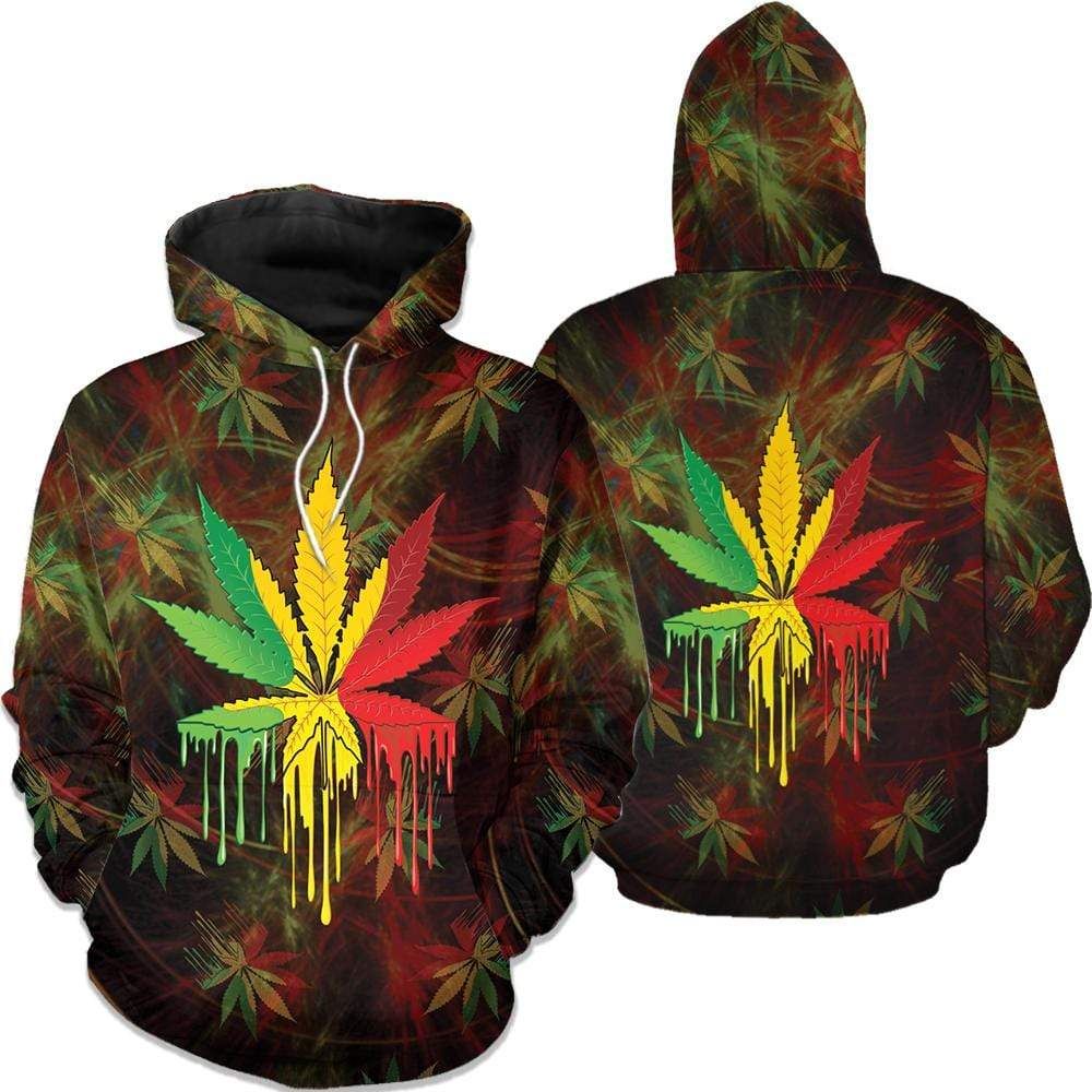 Weed Hippie Hoodie 3D All Over Print