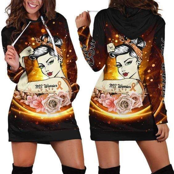 Ms Warrior Multiple Sclerosis Warrior Hoodie Dress 3D All Over Print