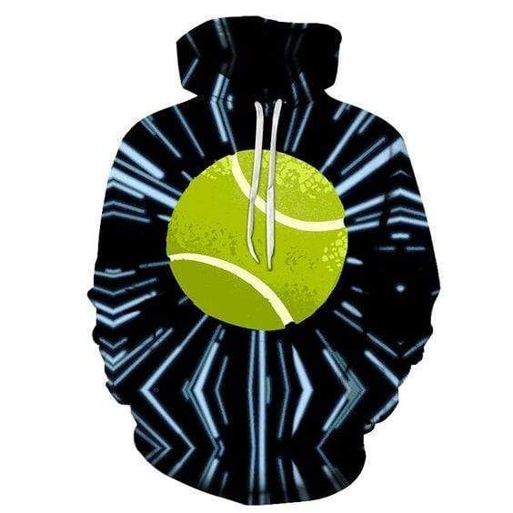 Blue Straight Light Tennis Customized Hoodie 3D All Over Print
