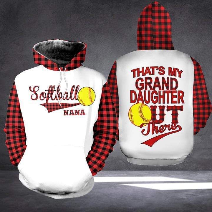 Softball Nana That'S My Granddaughter Out There Hoodie 3D All Over Print