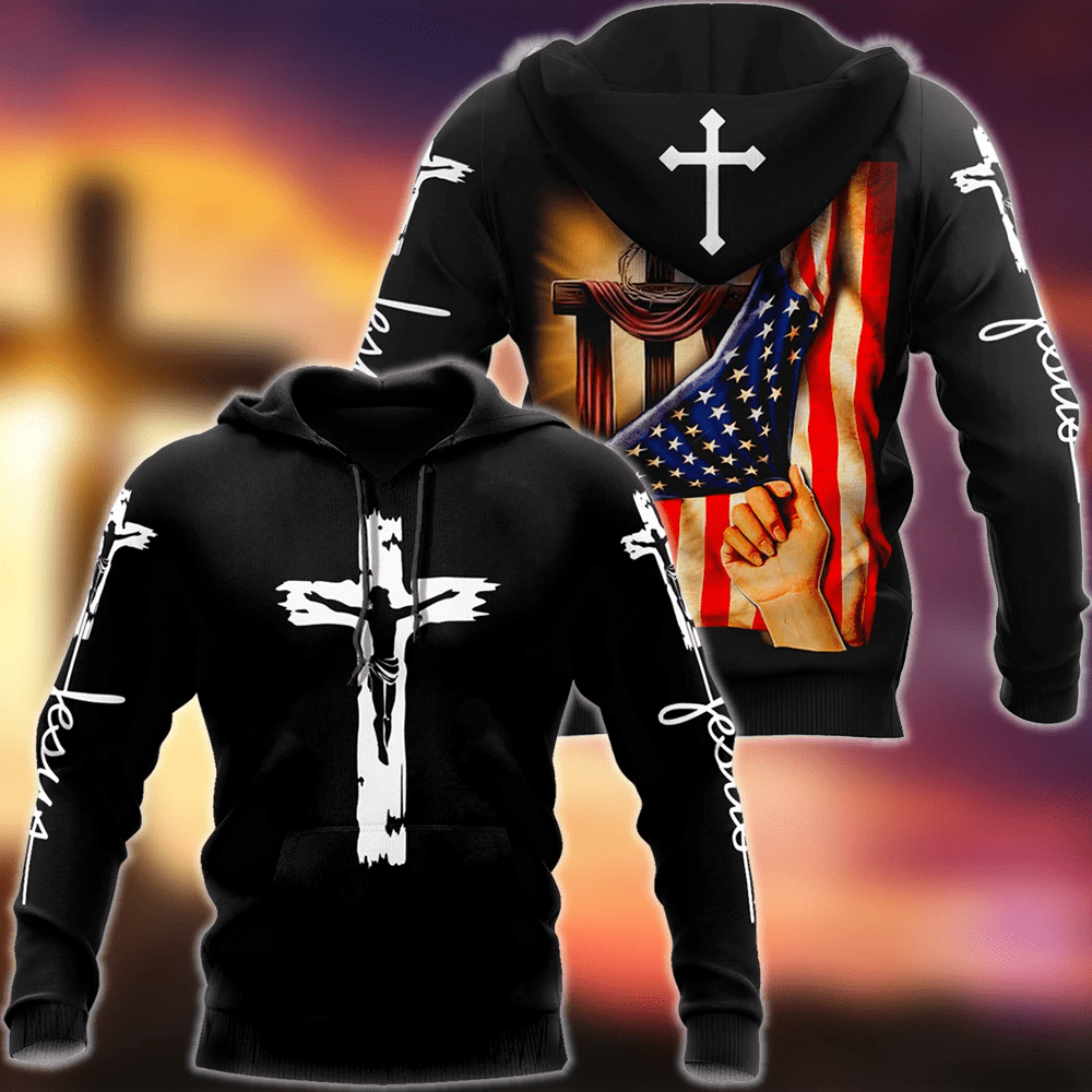 Jesus One Nation Under God Hoodie 3D All Over Print