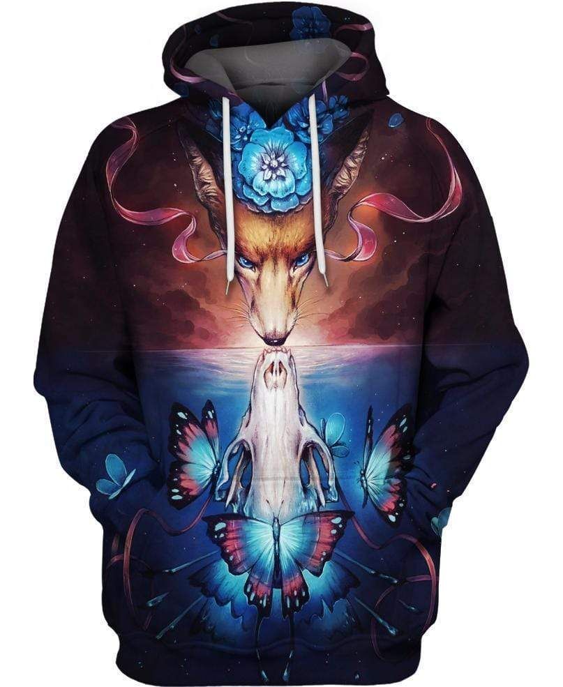 Wolf Butterfly Hoodie 3D All Over Print