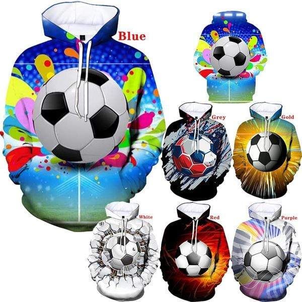 Amazing Soccer Ball Colorful Hoodie 3D All Over Print