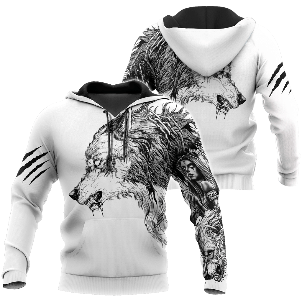 Wolf Girl Hoodie 3D All Over Print