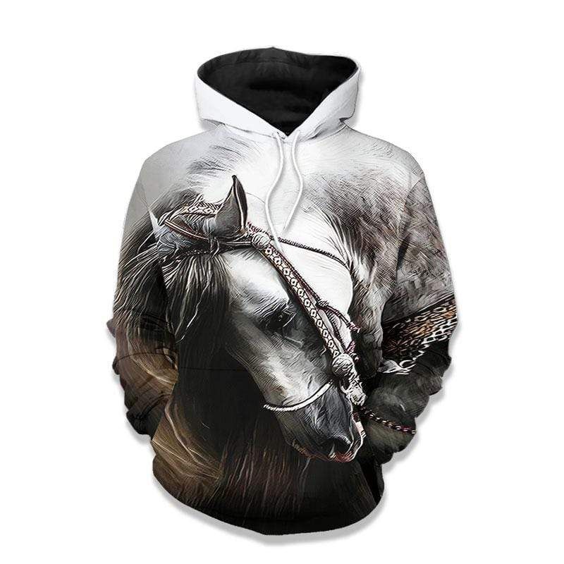 Beautiful White Horse Hoodie 3D All Over Print