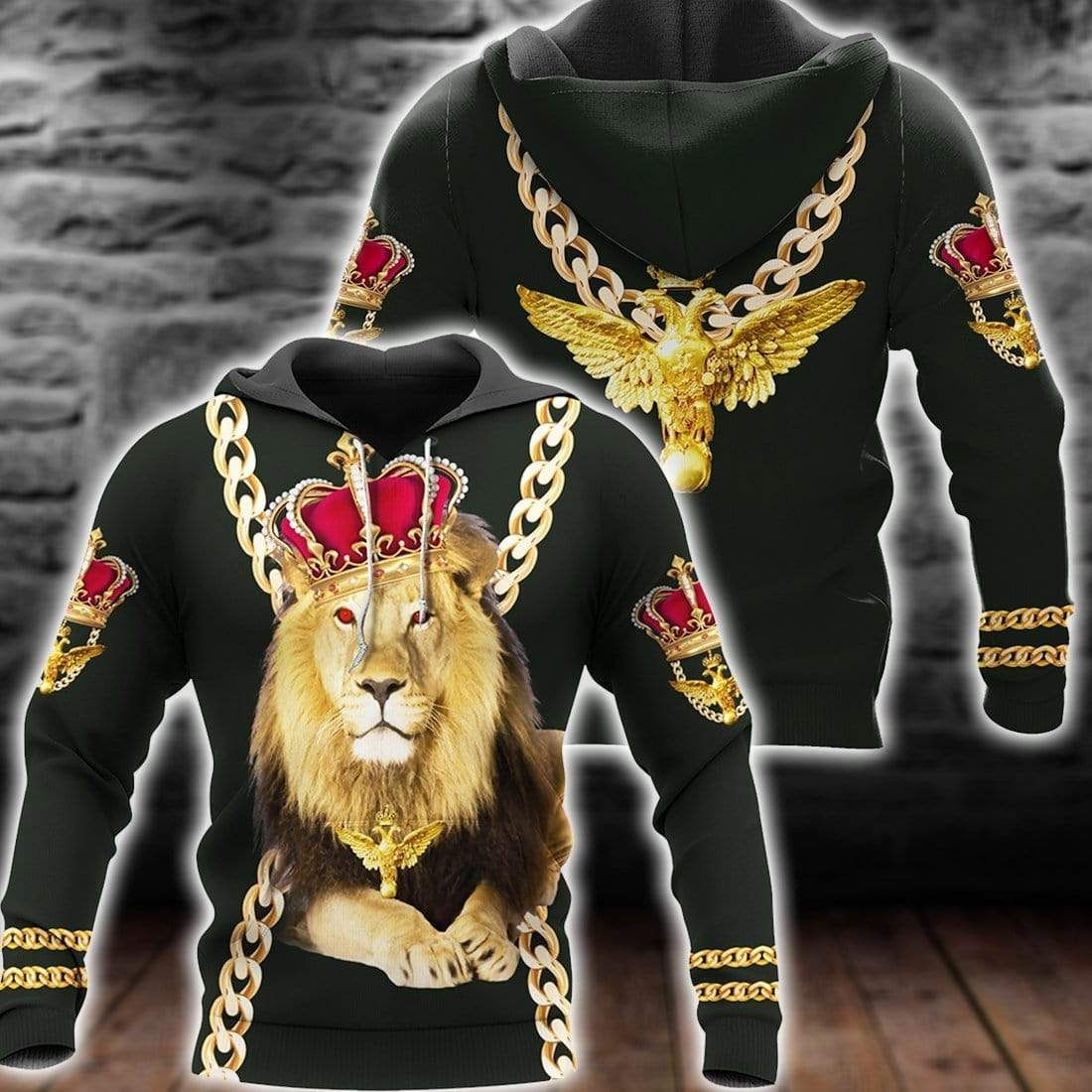 Lion King Gold Hoodie 3D All Over Print