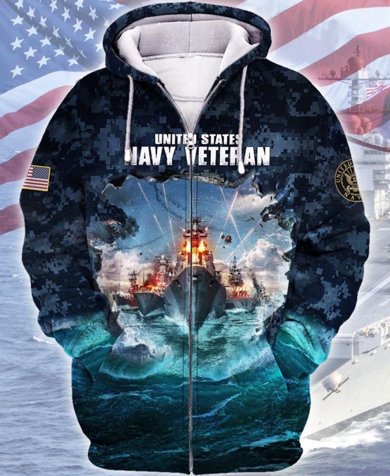United States Navy Veterans Hoodie 3D All Over Print