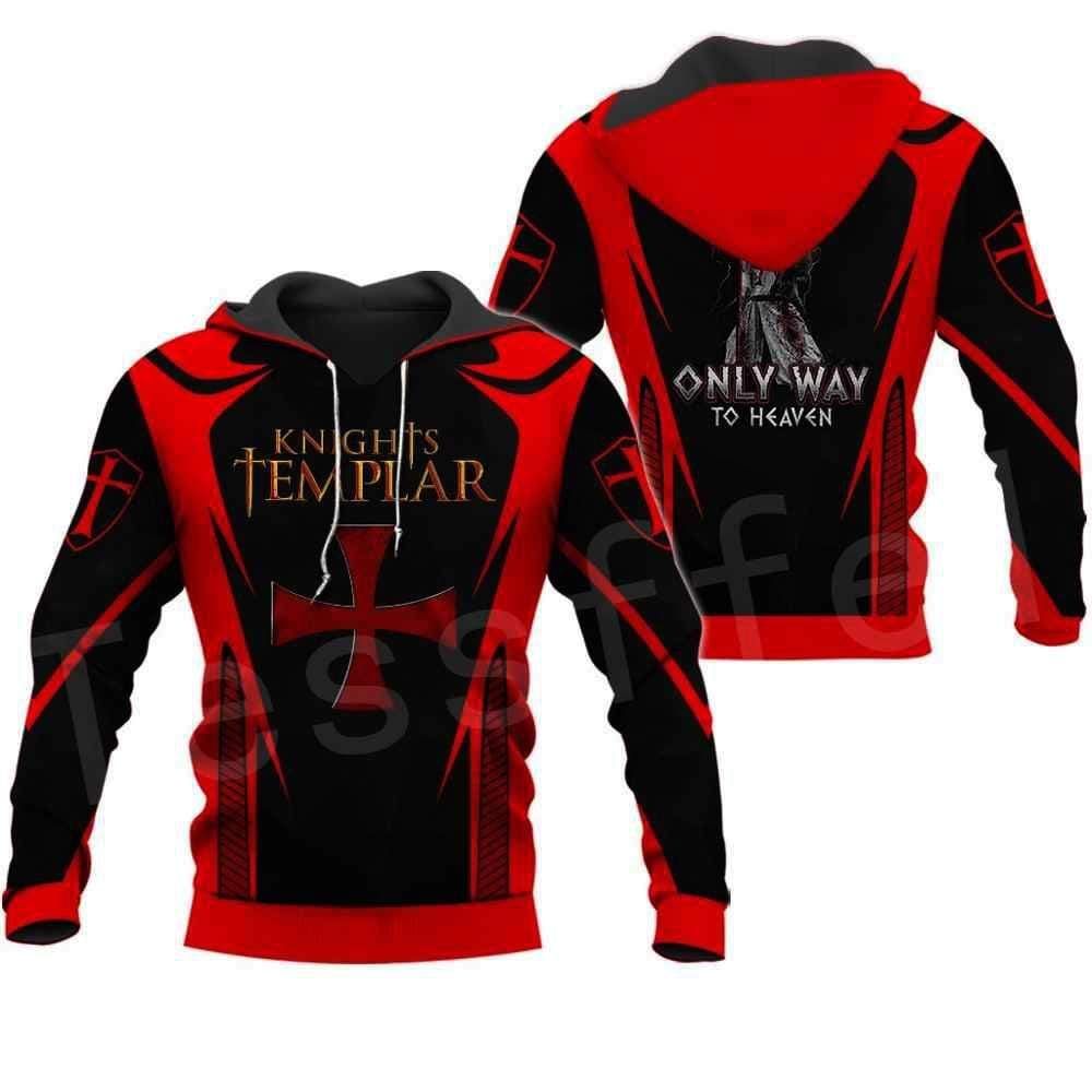 Knights Templar Armor Only Way To Heaven Hoodie 3D All Over Print