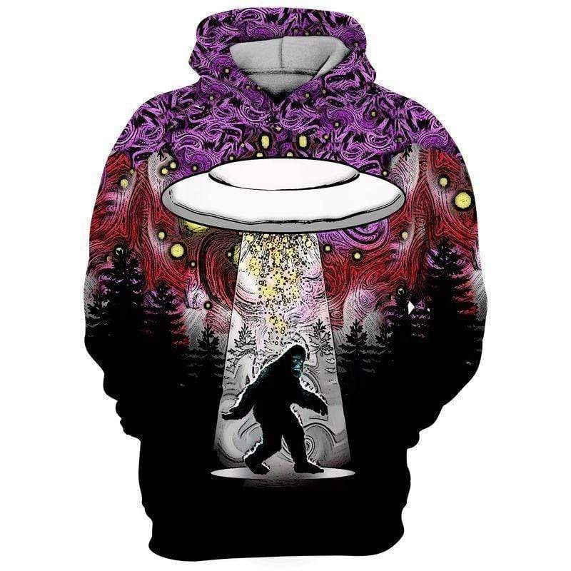 Scary Bigfoot In The Forest Hoodie 3D All Over Print