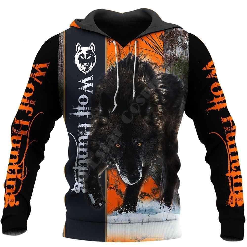 Animal Hunting Wolf Hunter Hoodie 3D All Over Print