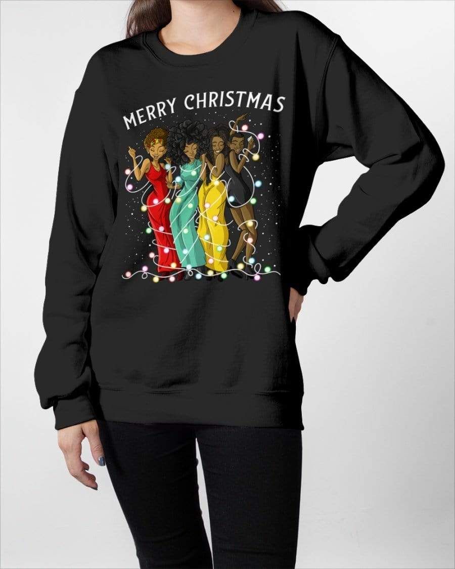 Merry Christmas Black Friends Shirt Gift X-Mas For Your Family