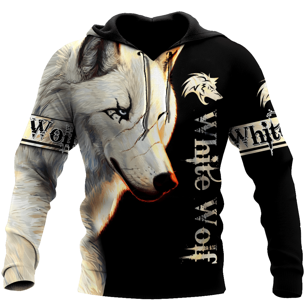 The White Wolf Art Hoodie 3D All Over Print