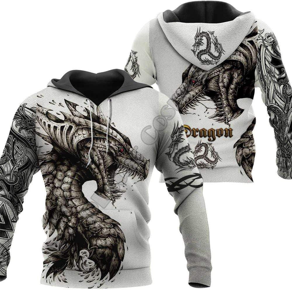 Dungeon Dragon Brown Hoodie 3D All Over Print