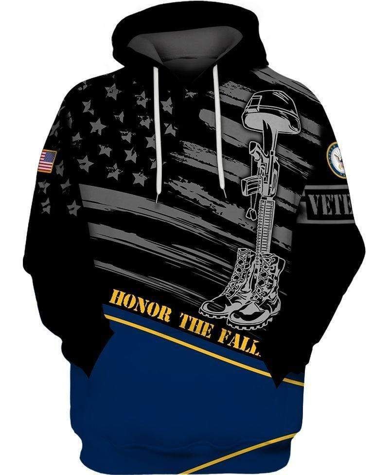 Soldier Honor The Fallen Navy Army Hoodie 3D All Over Print