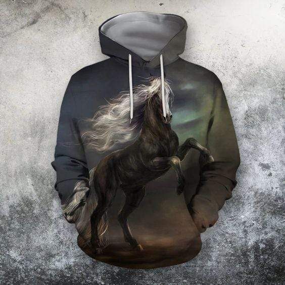 Horse In The Dark Hoodie 3D All Over Print