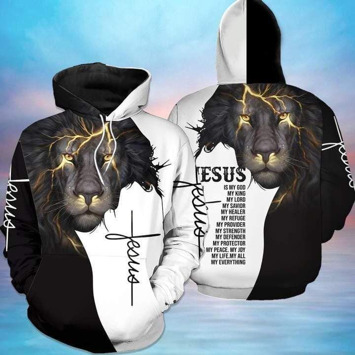 Easter Jesus Lion King Christian Hoodie 3D All Over Print