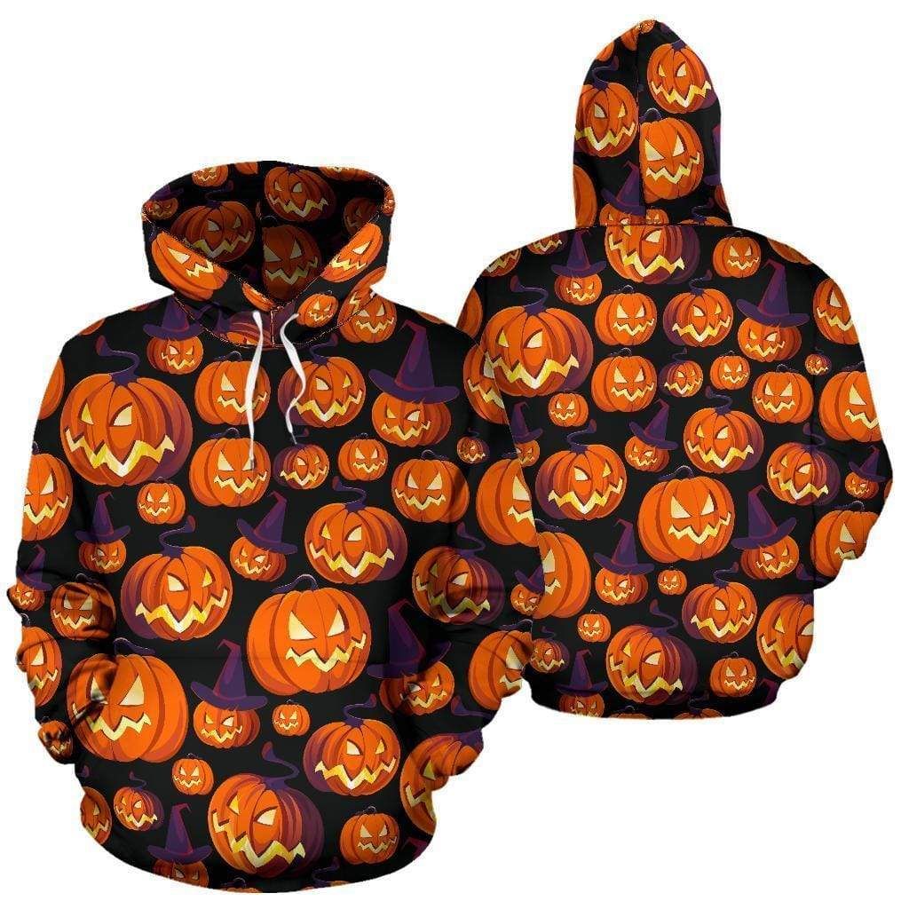 Halloween Scary Witch Evil Pumkin Hoodie 3D All Over Print