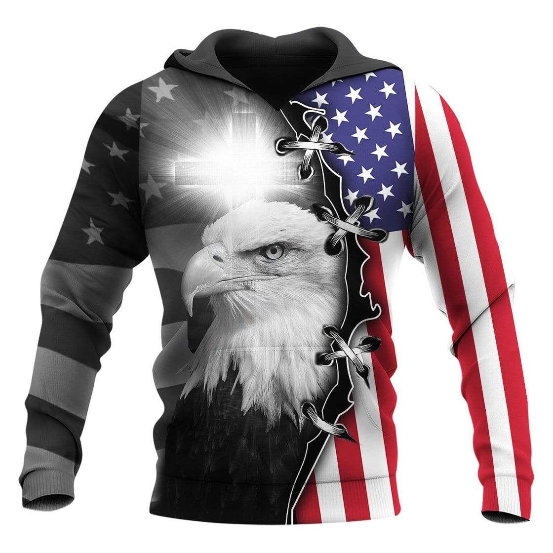 Stand For The Flag US Eagle Veteran Hoodie 3D All Over Print