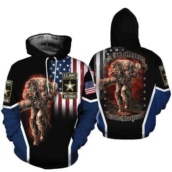 No One Gets Left Behind Us Army Hoodie 3D All Over Print