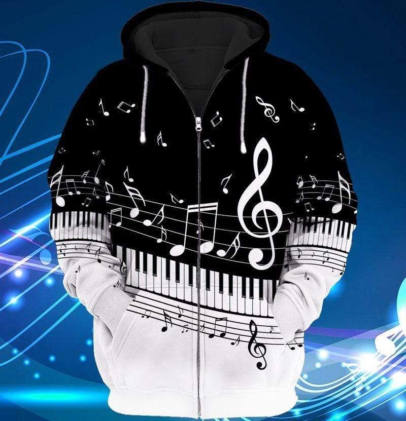 Music Sheet Piano Hoodie 3D All Over Print