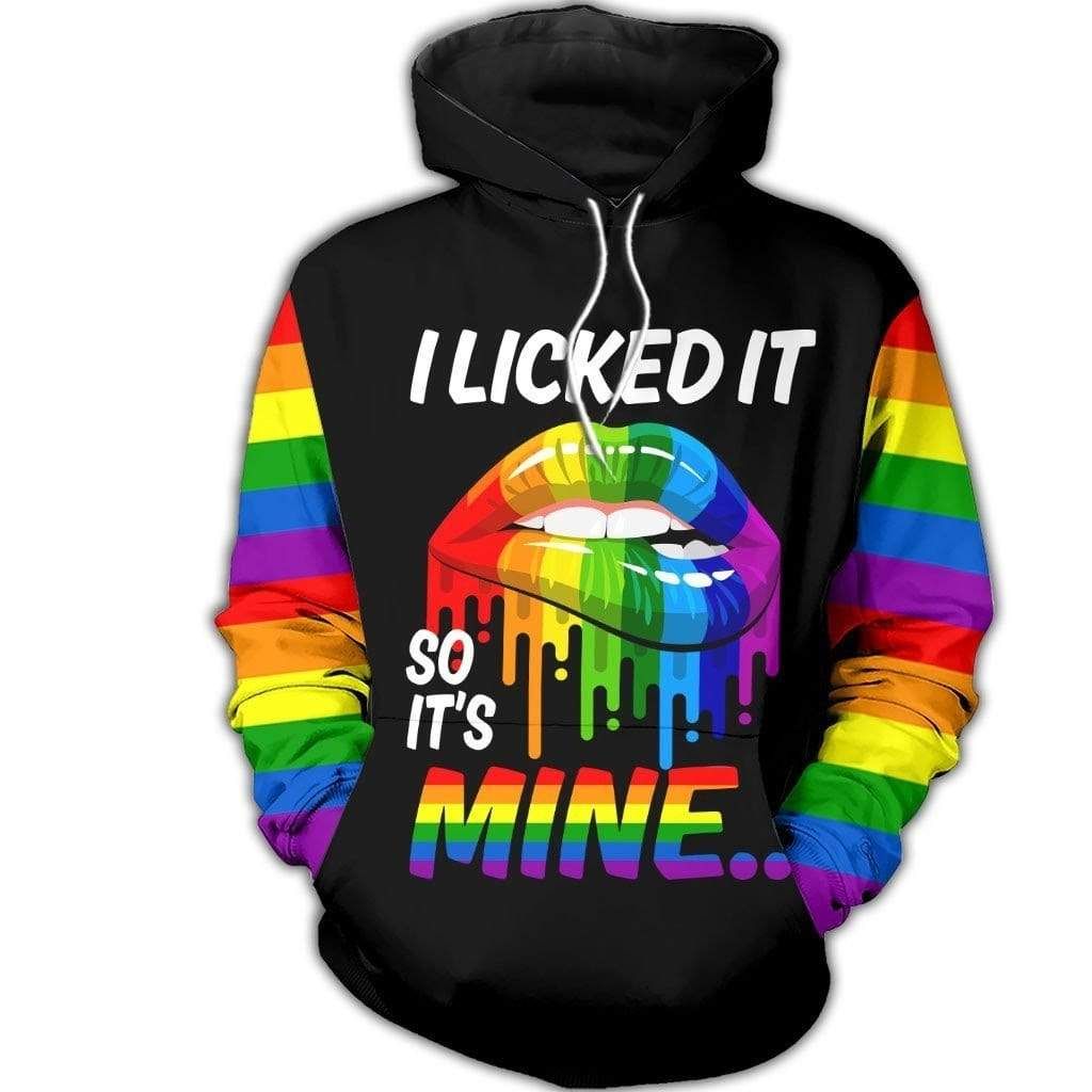 LGBT Rainbow Sexy Lips Hoodie 3D All Over Print