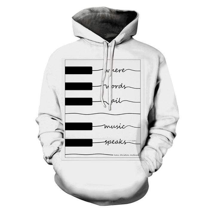 Where Words Fail Music Speaks Hoodie 3D All Over Print