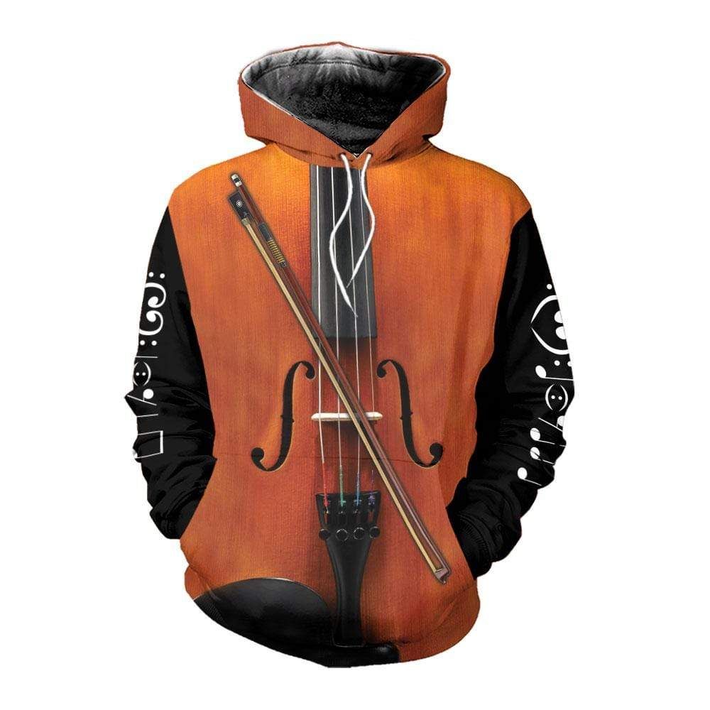 Awesome Music Lover Hoodied 3D All Over Print Violin Cello