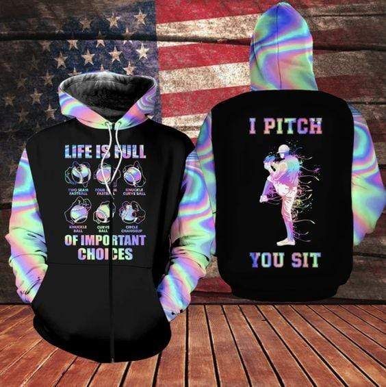 Softball Life Is Full Of Important Choices Hoodie 3D All Over Print