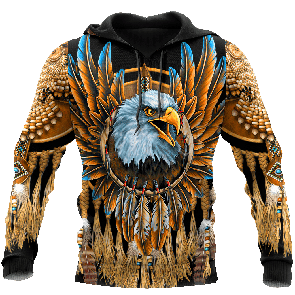 Eagle Dreamcatcher Native American Hoodie 3D All Over Print