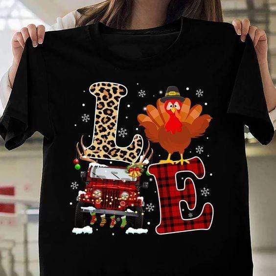 Jp Love Turkey Thanksgiving T-Shirt