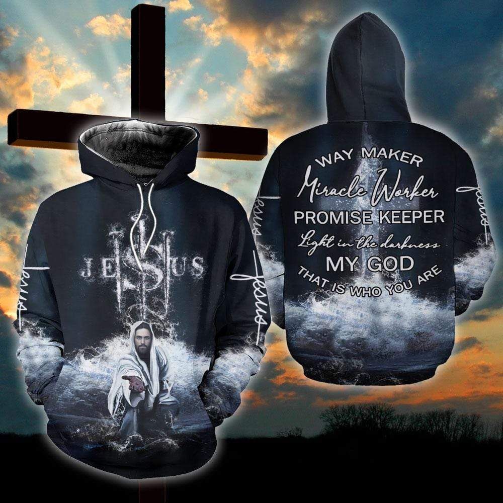 Awesome Easter Jesus Way Maker Hoodie 3D All Over Print